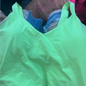 Lululemon Athletica Green Tank Top Lightweight V-Neck